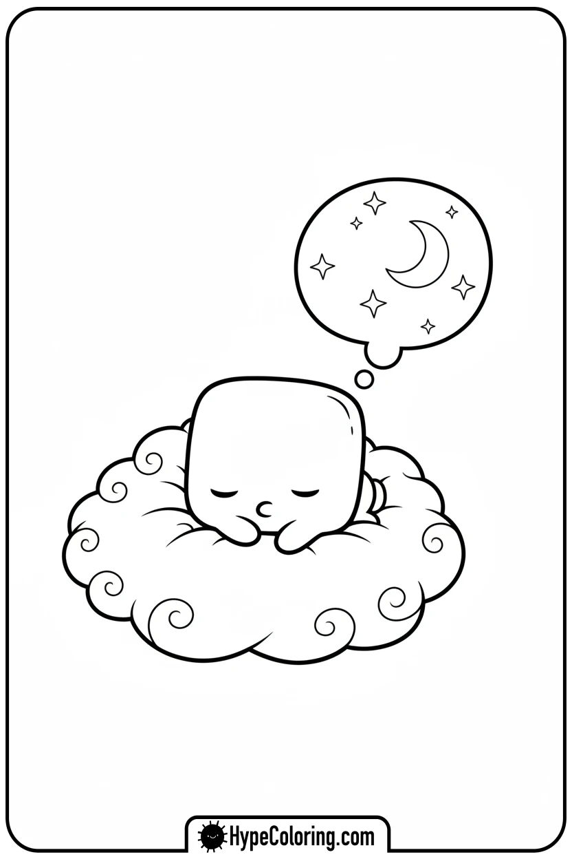 little-corner-dreaming-on-a-cloud - Little Corner coloring pages