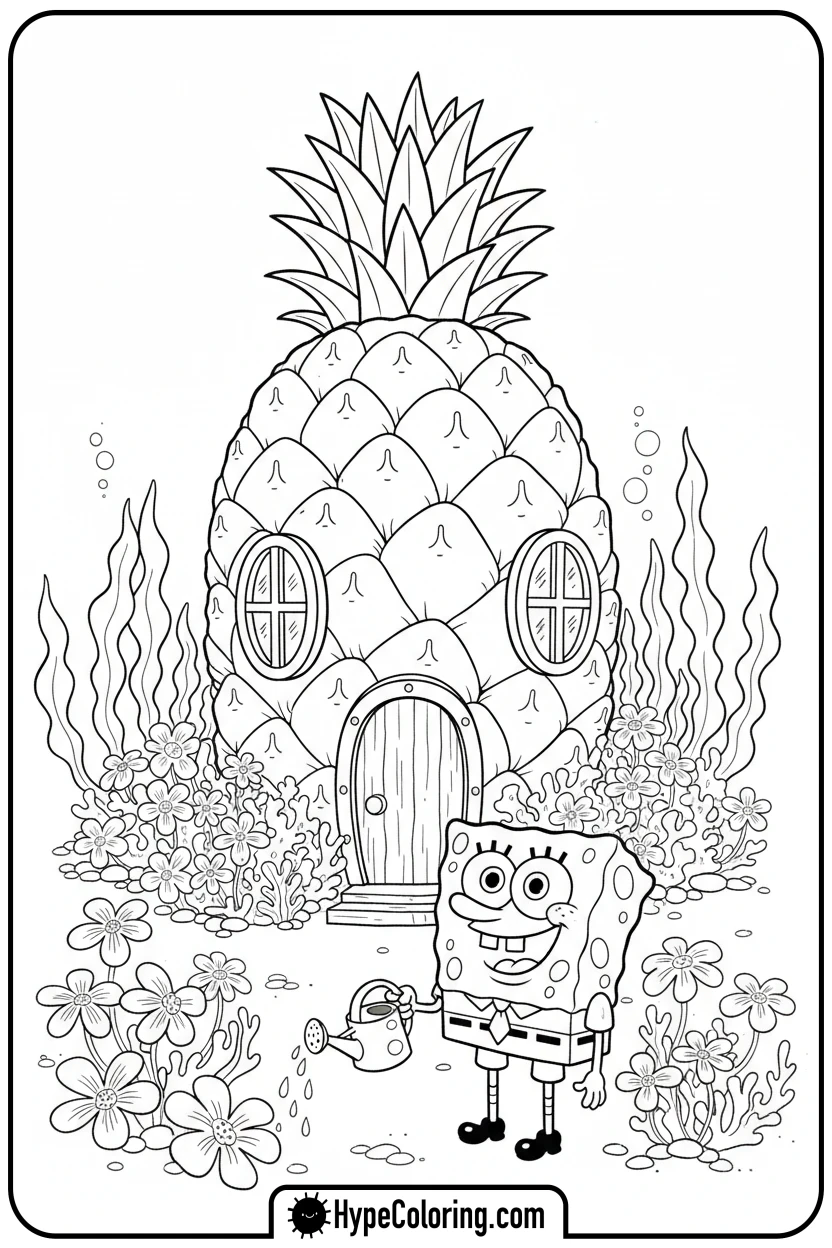 spongebob-s-house-with-garden - SpongeBob’s House
