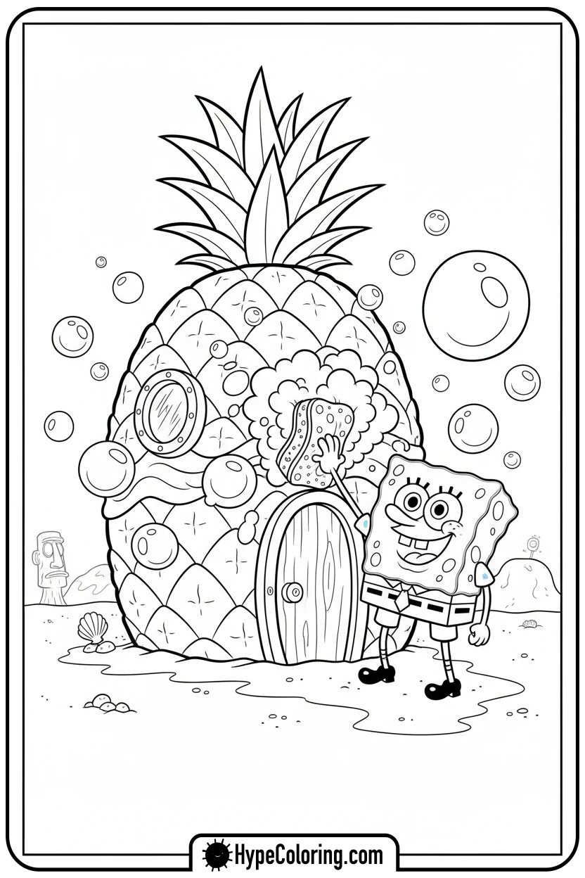 spongebob-cleaning-his-house - SpongeBob’s House