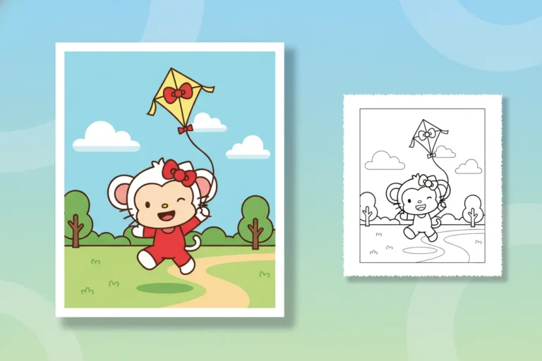 hello-kitty-monkey-trace-gleefully - Hello Kitty Monkey Trace