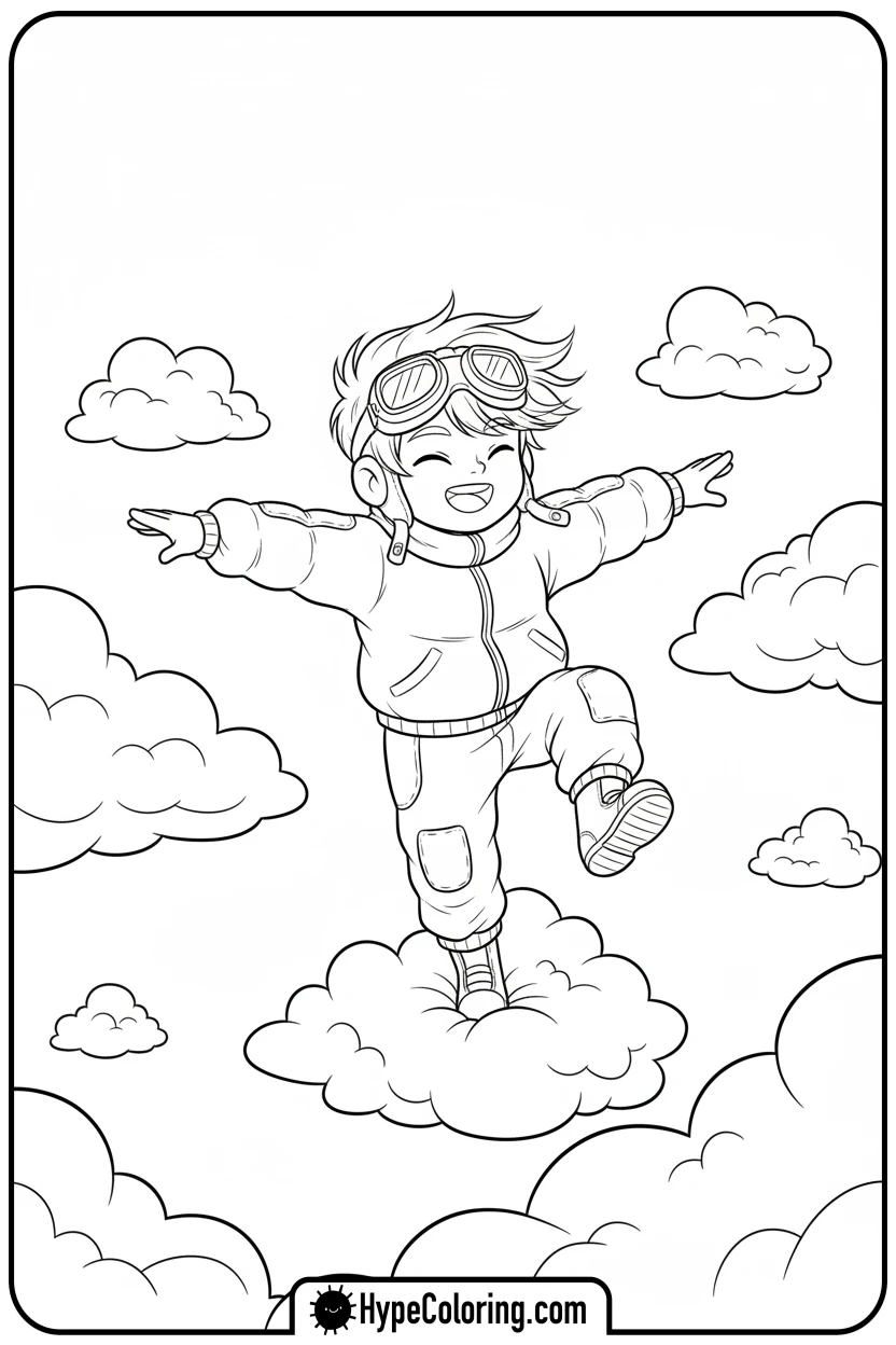Click to download PDF skz-character-pretending-to-fly - Skz Coloring Sheets