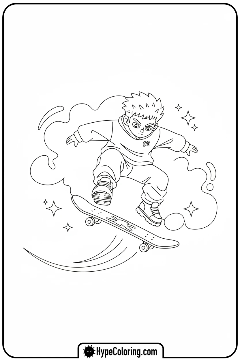 Click to download PDF skz-character-skateboarding - Skz Coloring Sheets