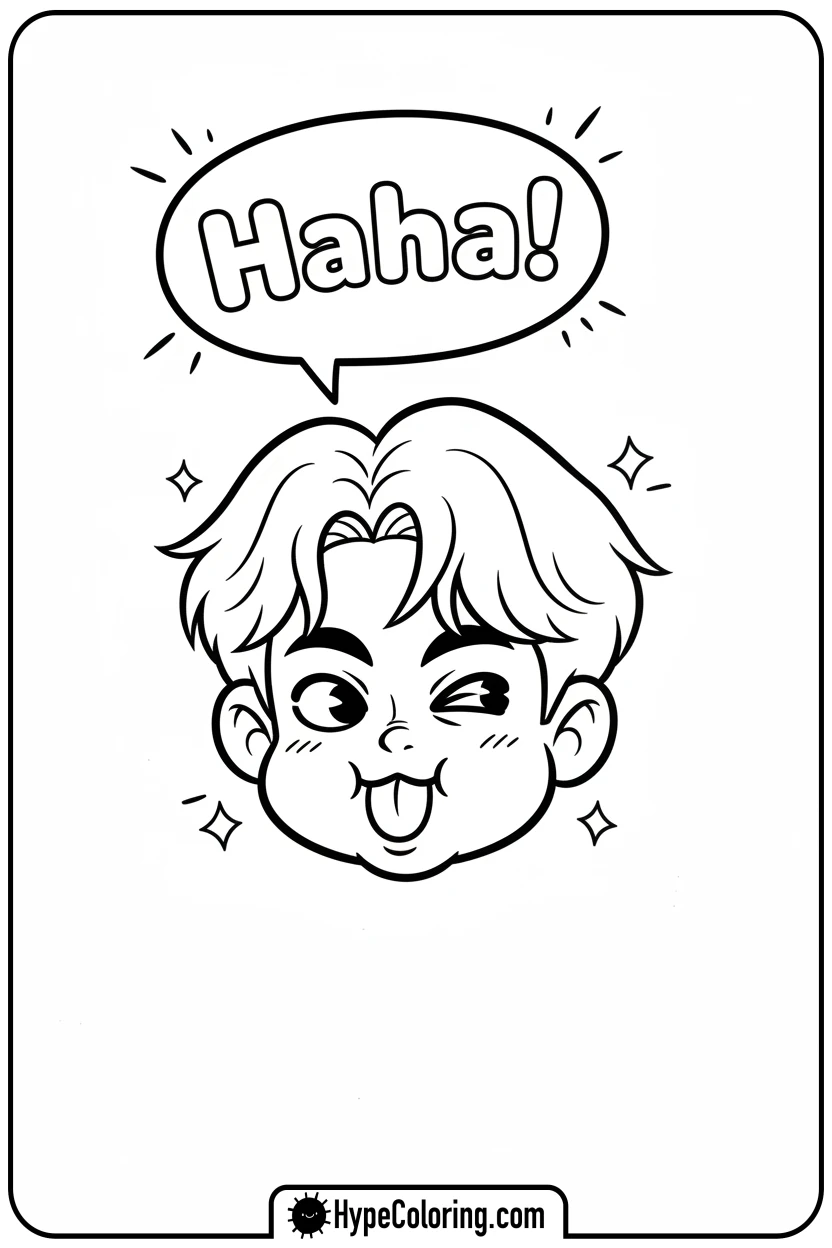 Click to download PDF skz-character-making-silly-face - Skz Coloring Sheets