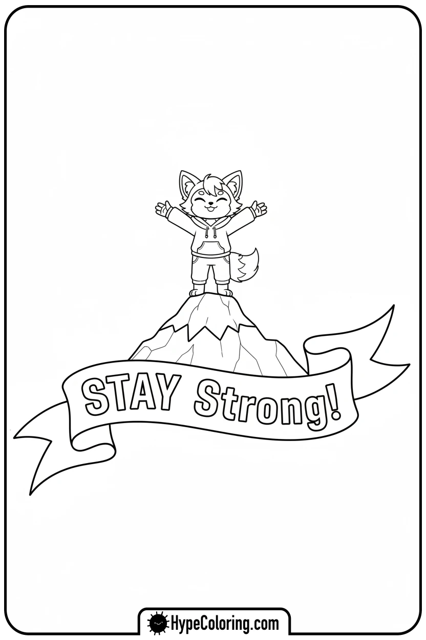 Click to download PDF skz-character-on-mountain-top - Skz Coloring Sheets