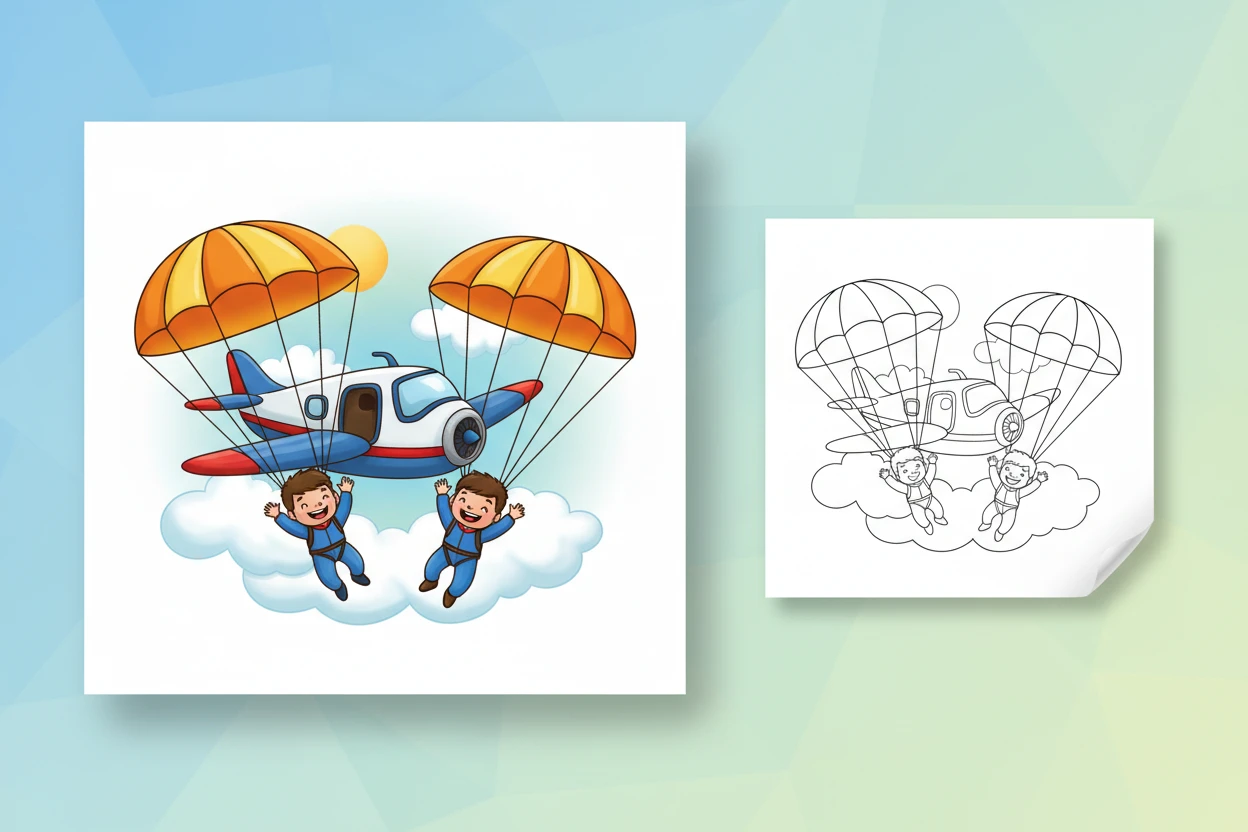 an-airplane-with-its-side - coloring page of an airplane