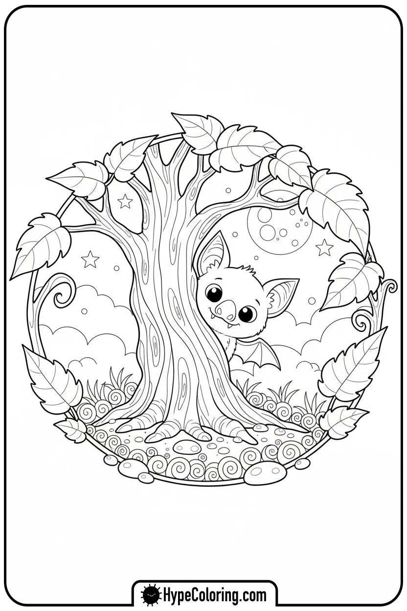 bat-playing-hide-and-seek - bat coloring pages